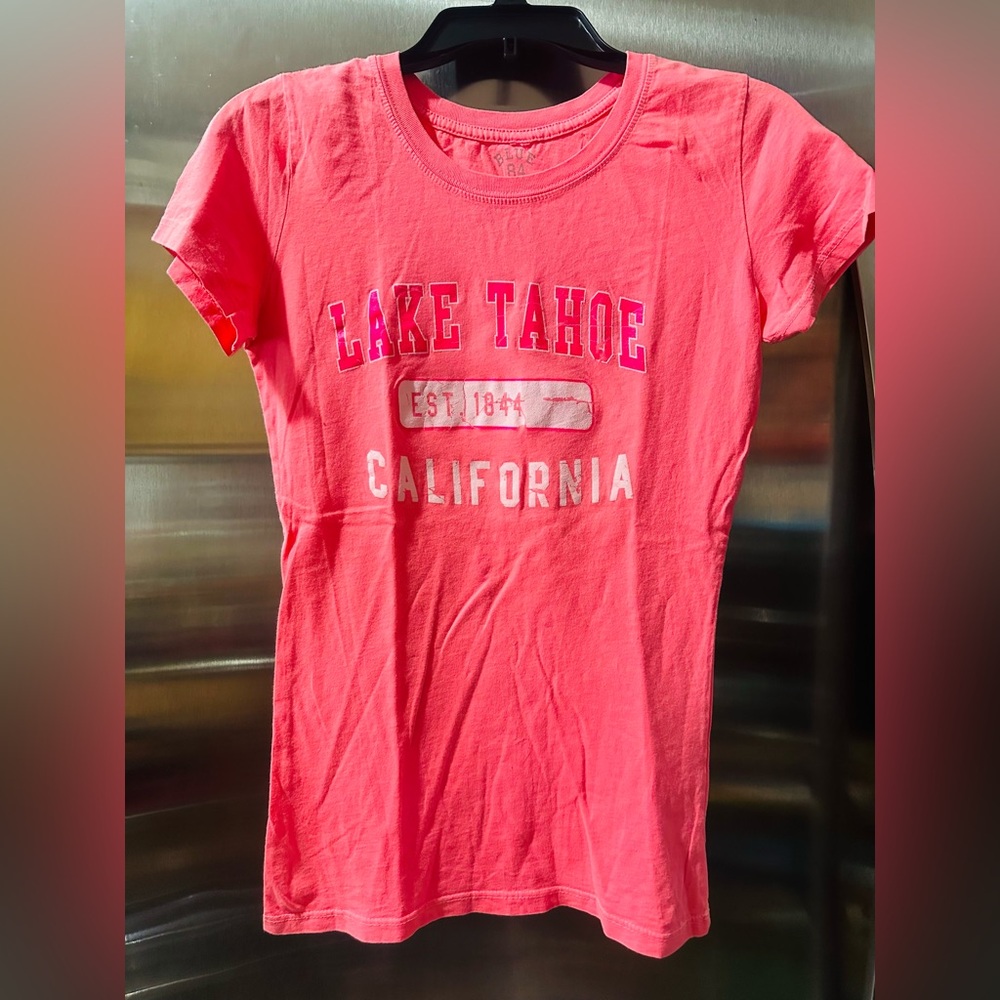Blue 84✨🧡🍑Peach Orange Lake Tahoe California Tee